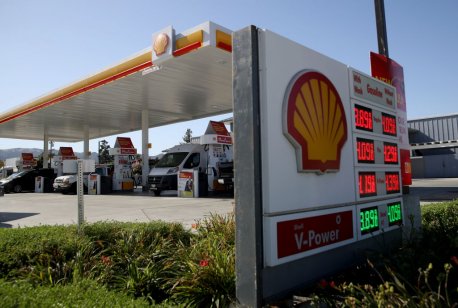 A Shell petrol station in Novato, California