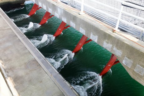 Tidal current providing green electricity in the sea with turbines