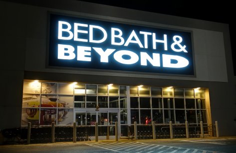 HDR image, Bed Bath & Beyond retailer storefront entrance - Danvers, Massachusetts USA - December 24, 2017
