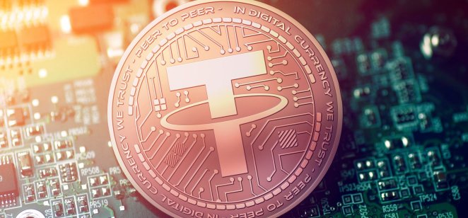 A coin with a Tether (USDT)