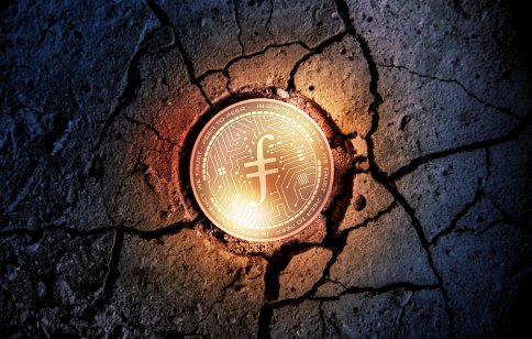 A filecoin embedded in the earth