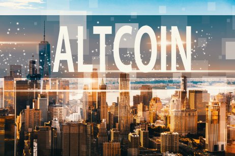 Altcoin written over a photo of Manhattan, NY's skyline