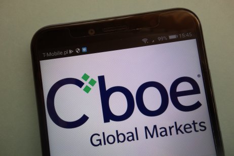 Cboe Global Markets logo on smartphone