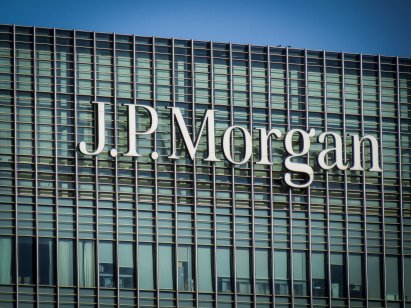 JP Morgan logo on a building
