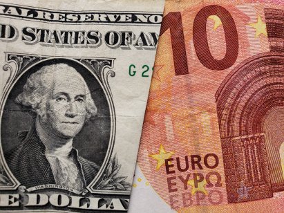 Picture of US dollar and euro