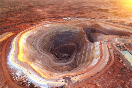 An open pit mine in Australia