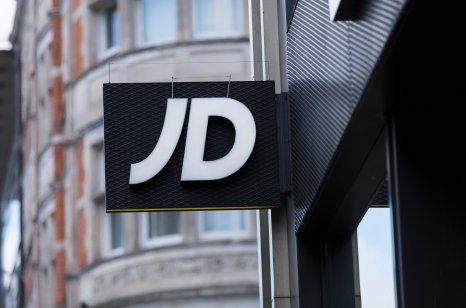 London, Greater London, United Kingdom, 7th February 2018, A sign and logo for JD Sports Store