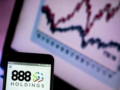 888 Holdings PLC logo seen displayed on smartphone
