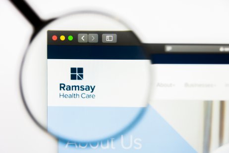 Ramsay Health Care logo Ramsay Health Care logo on computer screen