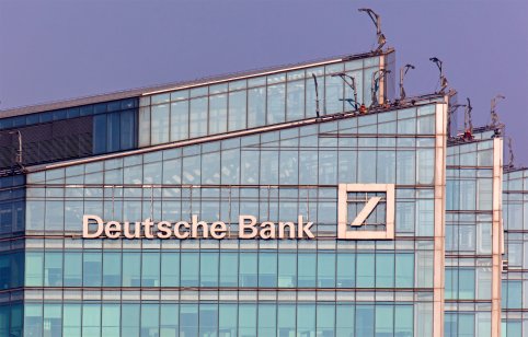 Deutsche Bank logo on the building