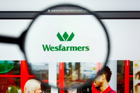 Wesfarmers logo on the website screen