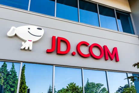 JD.com logo at office entrance