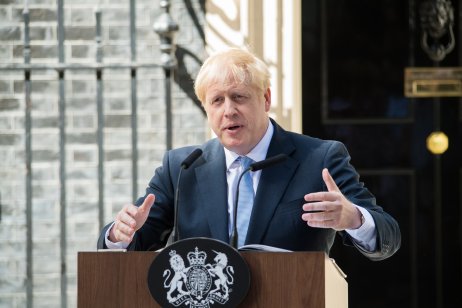 Boris Johnson outside 10 Downing Street in July 2019