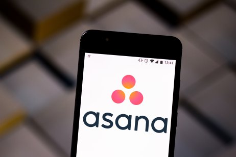 August 16, 2019, Brazil. In this photo illustration the Asana logo is displayed on a smartphone.