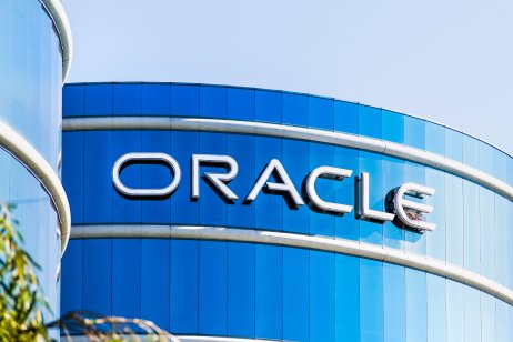 Oracle logo at their head office in Silicon Valley