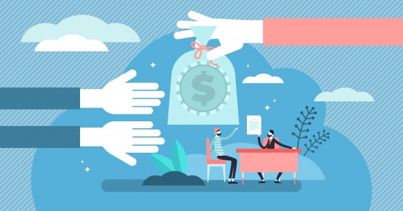 Lending concept illustration An illustration of the lending concept