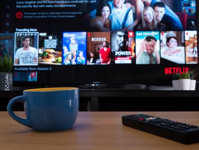 Netflix playing on a smart tv