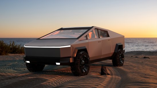 A picture of Tesla Cybertruck electric pick-up
