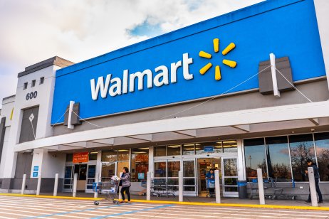 Walmart stock forecast: Record sales but dismal earnings in Q1? People shopping at a Walmart store in south San Francisco bay area