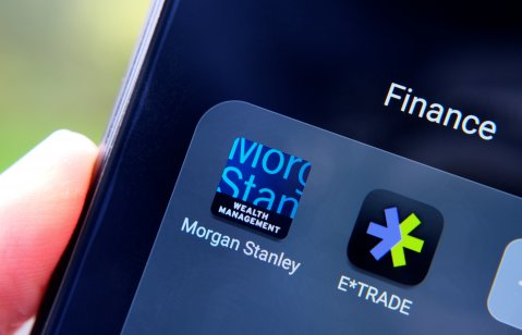 Morgan Stanley app on a phone
