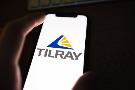 ROSTOV-ON-DON / RUSSIA - March 1 2020 : Tilray logo on the smartphone screen