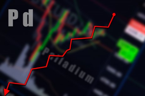 Palladium down. Price drop on palladium. Stock prices for metal caused by coronavirus