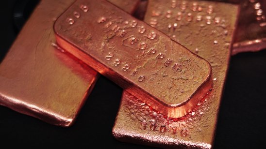 A couple of copper bullion bars for investing