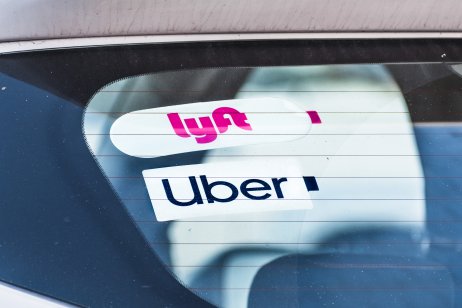 Lyft vs Uber stocks: What’s next for the popular ride-hailing firms? Lyft and UBER stickers on the rear window of a vehicle offering rides in San Francisco Bay Area