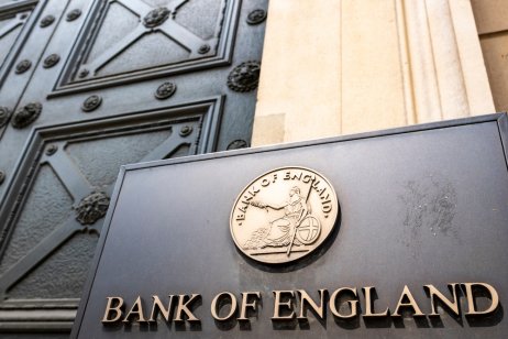 Exterior view of the Bank of England in London