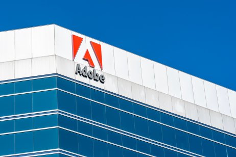 Ottawa, Ontario, Canada - August 7, 2020: Adobe sign on Adobe Systems Canada's office in Ottawa, Ontario on August 7, 2020. Adobe Inc is an American multinational computer software company.