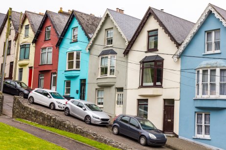 Colorful houses in Cobh, Ireland