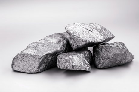 cobalt stone on isolated white background. Industrial ore used in construction and medicine.
