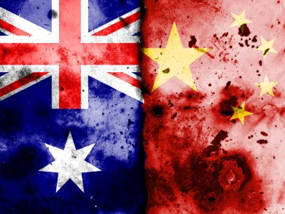 Australian and Chinese flags 