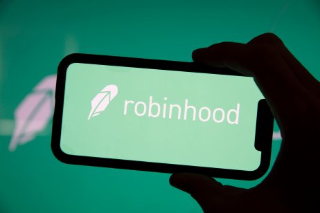 Robinhood logo on smartphone