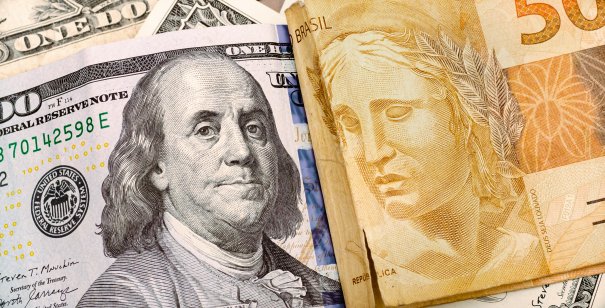 US dollar and Brazilian real notes