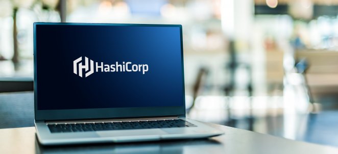 POZNAN, POL - FEB 6, 2021: Laptop computer displaying logo of HashiCorp, a software company with a Freemium business model based in San Francisco, California