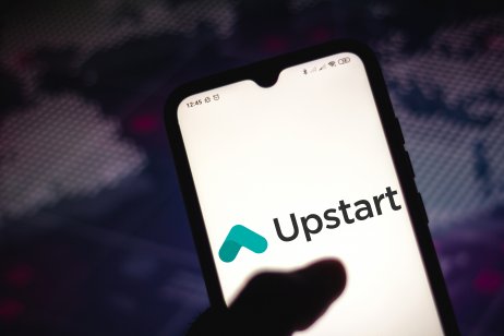 Upstart stock forecast: Can the lending platform recover? In this photo illustration the Upstart logo seen displayed on a smartphone screen