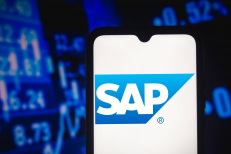 April 20, 2021, Brazil. In this photo illustration the SAP SE logo seen displayed on a smartphone screen