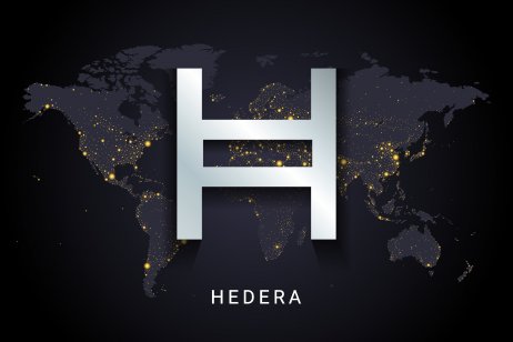 Hedera logo on black