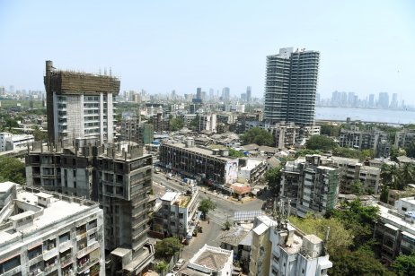 General view of Bandra during the nationwide lockdown in Mumbai, India