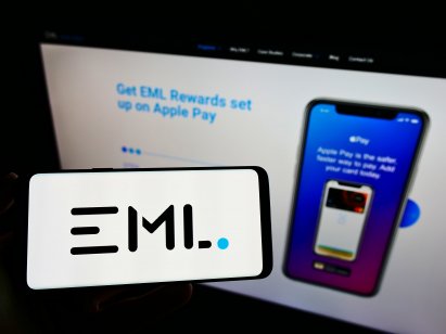 EML Payments logo on smartphone screen