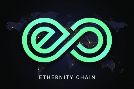 The green Ethernity (ERN) logo on a black background