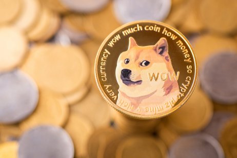 Who owns the most dogecoins? Biggest whales revealed The golden Dogecoin with background of regular coins. Dogecoin cryptocurrency symbol