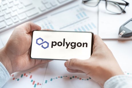 A Polygon logon on a smartphone 