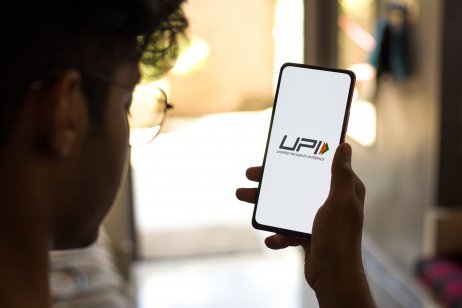 UPI logo on a smartphone