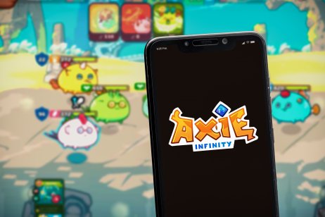 Axie Infinity game displayed on a smartphone