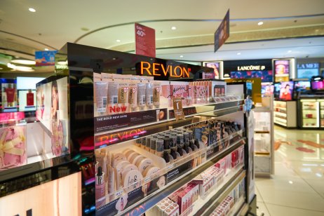 personal care products on display at store in Changi Airport.