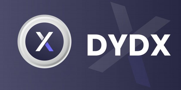 The DYDX name and logo on a dark background
