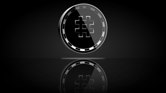 Representation of an RSR token in front of a black background