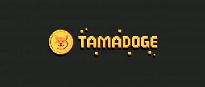 The name Tamadoge appears in gold on black background 